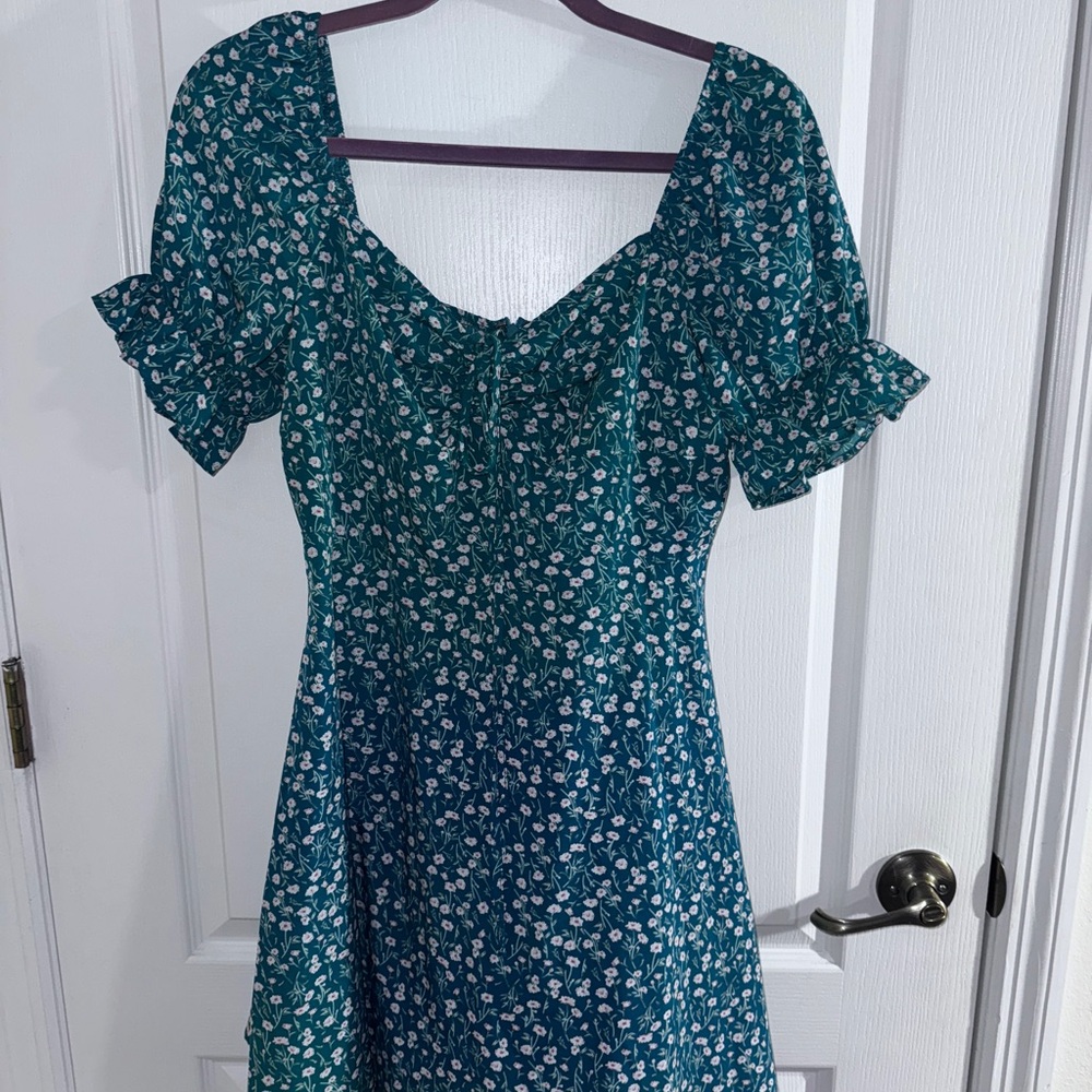 Floral Green Dress
